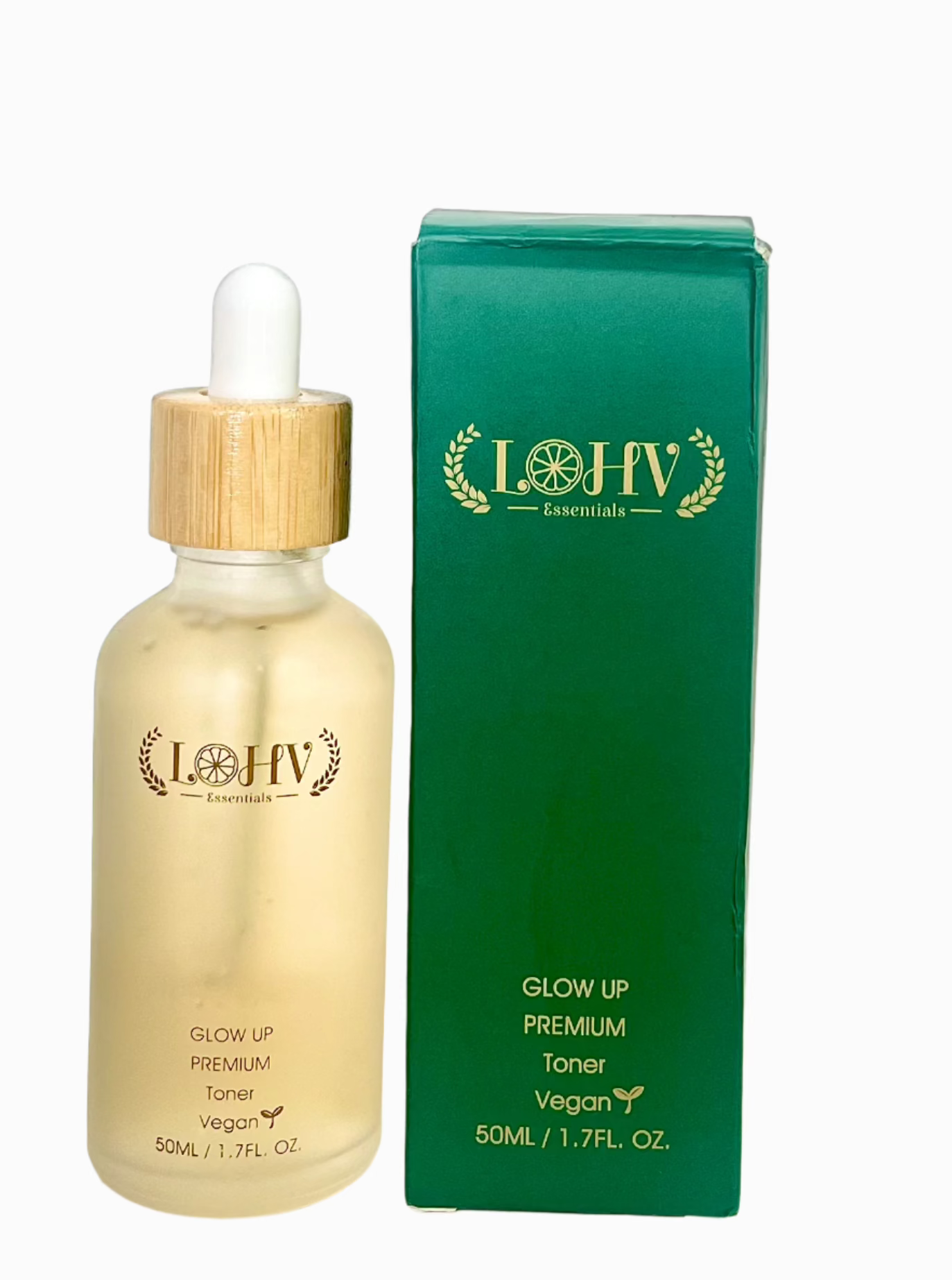 4 STEP PREMIUM 100% VEGAN SKINCARE SOLUTION SYSTEM With Rosemary + Hyaluronic acid + Vitamin C + Retinol + Lactic acid + Glycolic acid + Vitamin E + Niacinamide + Kombucha + Aloe vera