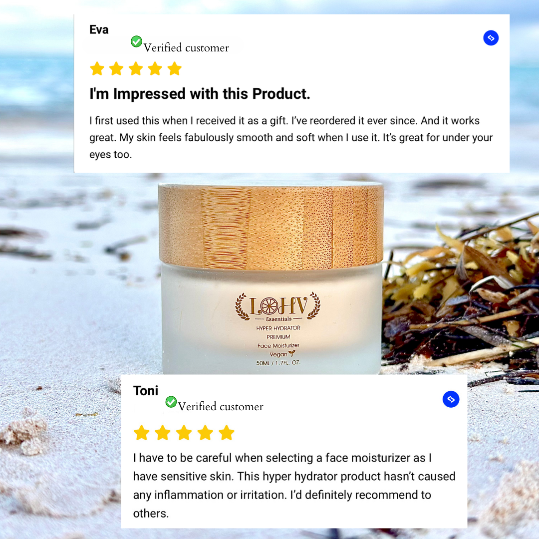 PREMIUM 100% VEGAN GLOW UP Toner Serum + HYPER HYDRATOR Face Moisturizer With SPF 30