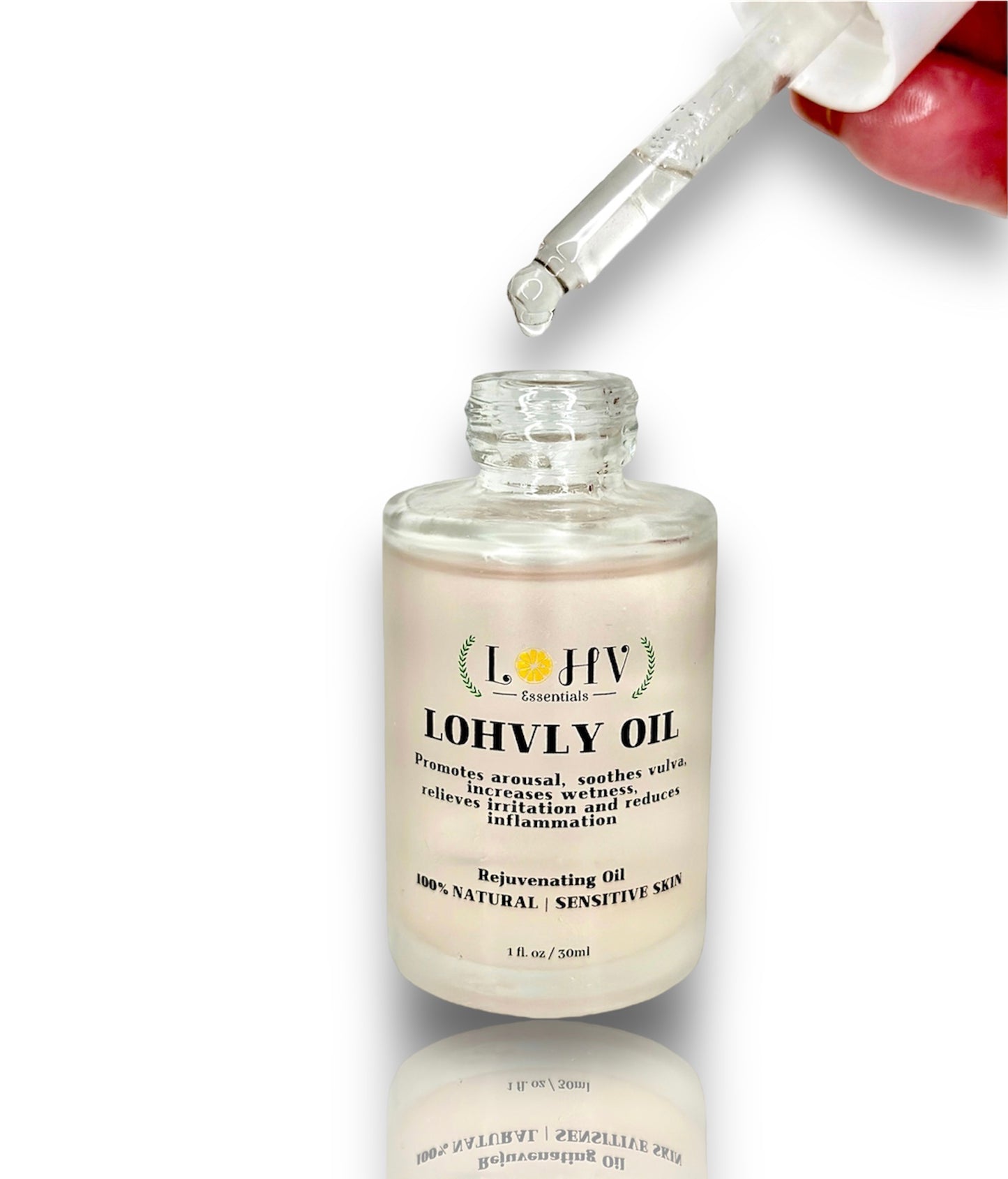 LOHV Multi-Purpose PREMIUM Rose Oil For Sensitive Skin. Clear Up Bumps, Ingrown Hairs On Face and Bikini Line, Soothes Irritation with Rosemary Oil + Vitamin E Oil + Grape Seed Oil + Sweet AlmondOil