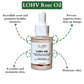 LOHV Multi-Purpose PREMIUM Rose Oil For Sensitive Skin. Clear Up Bumps, Ingrown Hairs On Face and Bikini Line, Soothes Irritation with Rosemary Oil + Vitamin E Oil + Grape Seed Oil + Sweet Almond Oil