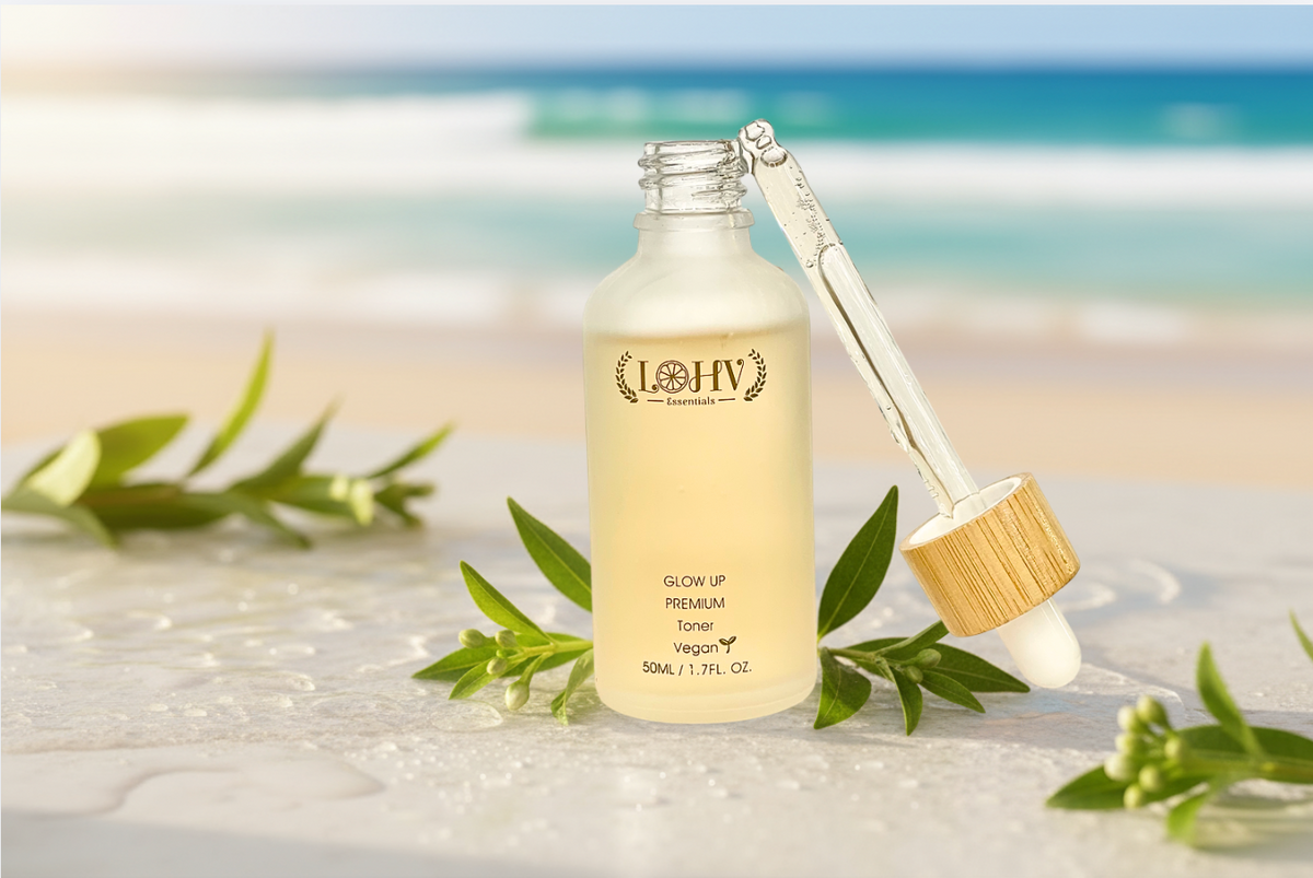 PREMIUM 100% VEGAN GLOW UP Toner Serum + HYPER HYDRATOR Face Moisturizer With SPF 30