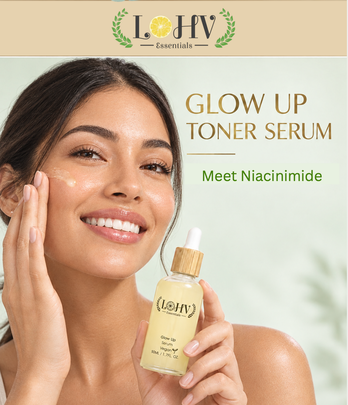 PREMIUM 100% VEGAN GLOW UP Toner Serum + HYPER HYDRATOR Face Moisturizer With SPF 30
