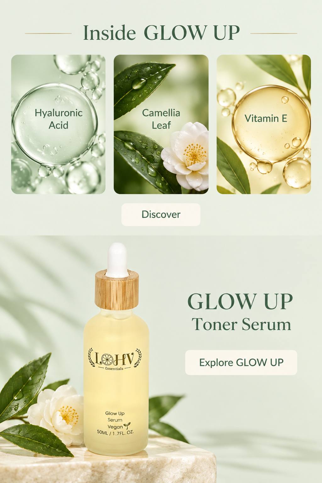 LOHV GLOW UP ingredient feature graphic