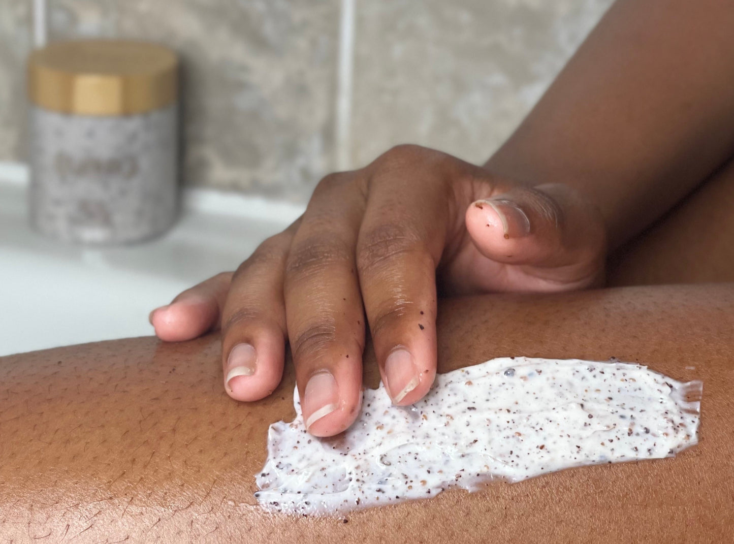 PREMIUM VEGAN Hand/Body Scrub With Shea Butter + Coconut Oil + Hyaluronic Acid + Vitamin E Oil